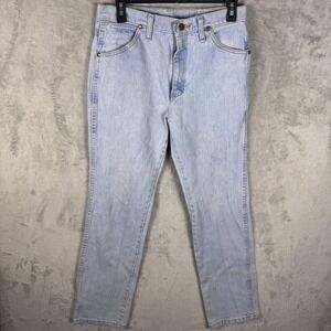 Wrangler Jeans Mens 31x32 Light‎ Wash 936GBH Cowboy Cut Slim Fit Denim Western